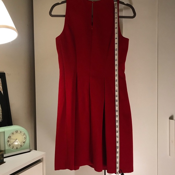 LOFT red pleated dress - Picture 4 of 5